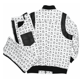 MCM-Inspired Black White Leather Tracksuit with Hat image 1