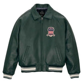 Avirex Iconic Dark Green Leather Bomber Jacket image 0