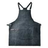 Handmade Vegetable-Tanned Leather Crossback Apron for Chef & BBQ image 1