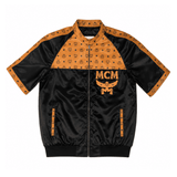 MCM-Inspired Black Cognac Leather Jacket and Shorts Set image 2