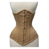 Handmade Beige Longline Underbust Corset Steel Boned Tightlacing Waist Trainer image 0