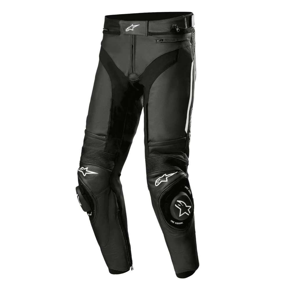 Alpinestars Missile V3 Black Motorcycle Pants – White Logo, CE Armor image 0