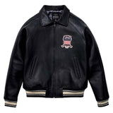 Avirex Iconic Black Leather Bomber Jacket image 0