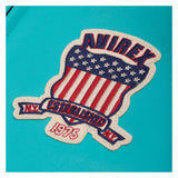 Avirex Iconic Turquoise Leather Bomber Jacket image 2