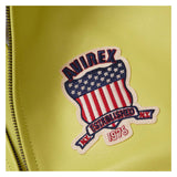 Avirex Iconic Lime Green Leather Flight Bomber Jacket image 2