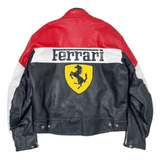 Ferrari F1 Men’s Red Leather Motorcycle Racing Jacket image 1