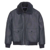 Avirex G-1 Dark Grey Leather Bomber Flight Jacket image 0