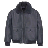 Avirex G-1 Dark Grey Leather Bomber Flight Jacket image 0