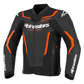 Alpinestars GP Force V2 Black Red Leather Motorcycle Jacket image 0