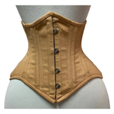 Handmade Beige Underbust Corset Double Steel Boned Short Torso Waist Trainer image 0