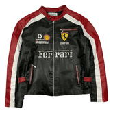 Ferrari F1-Inspired Men’s Black Leather Racing Jacket image 0