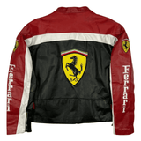 Ferrari F1-Inspired Men’s Black Leather Racing Jacket image 1