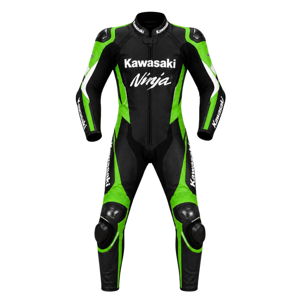 Kawasaki Ninja Leather Motorcycle Racing Suit – Track-Day Gear image 0
