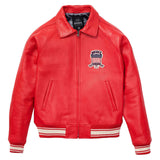 Avirex Iconic Red Leather Bomber Jacket image 0