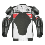 Yamaha Men’s White CE-Certified Mesh Motorcycle Jacket image 3