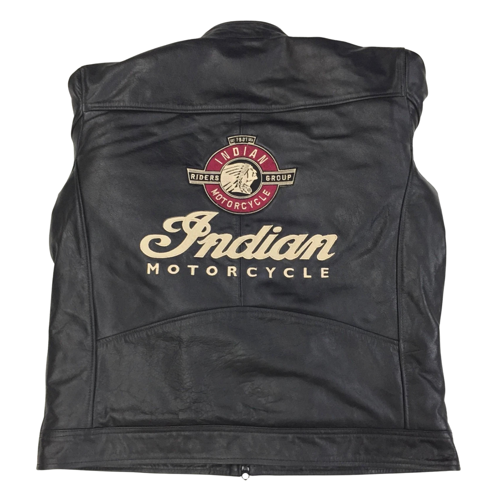 Indian Motorcycle Men’s Black 1901 V2 Leather Biker Jacket image 4