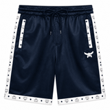 MCM-Style Blue White Leather T-Shirt and Shorts Set with Hat image 3