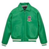 Avirex Classic Green Leather Bomber Jacket image 0