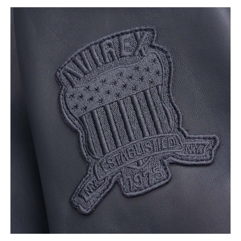 Avirex G-1 Dark Grey Leather Bomber Flight Jacket image 2