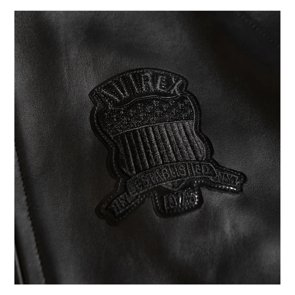 Avirex Iconic Black American Flight Leather Jacket image 2