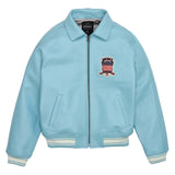 Avirex Iconic Light Blue Leather Bomber Flight Jacket image 0