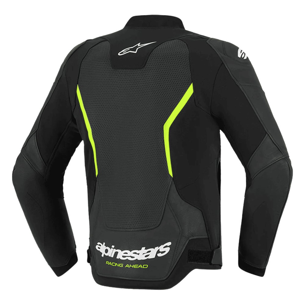 Alpinestars GP Force V2 Black Green Leather Motorcycle Jacket – CE Armor image 1