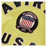 Avirex Iconic Lime Green Leather Flight Bomber Jacket image 3