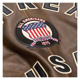 Avirex Iconic Brown Leather Bomber Jacket image 3