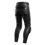Ducati-Style Black Leather Motorcycle Racing Pants image 1