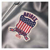 Avirex Iconic Silver Leather Bomber Jacket image 2