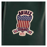 Avirex Iconic Dark Green Leather Bomber Jacket image 2