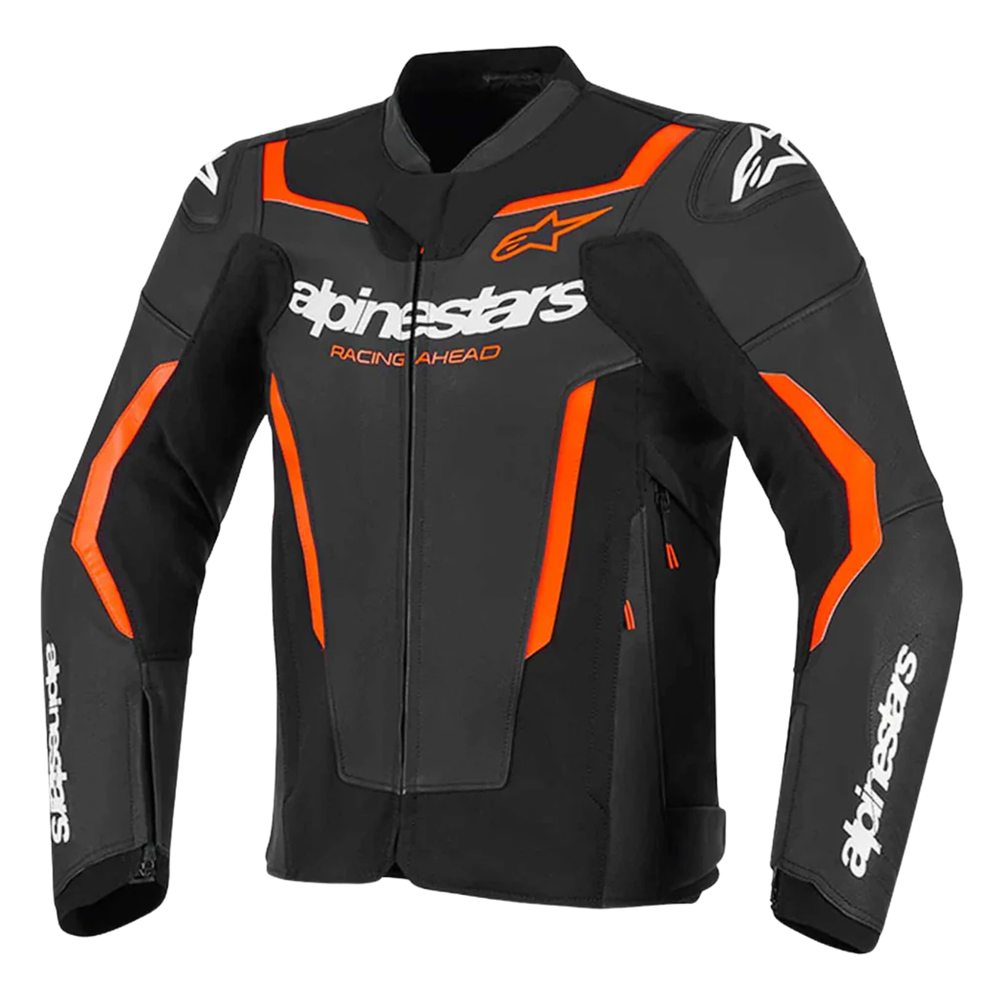 Alpinestars GP Force V2 Black Red Leather Motorcycle Jacket image 0
