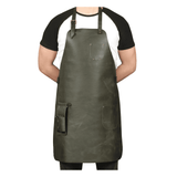 Handmade Top-Grain Leather Workshop Apron for BBQ &amp; Woodworking image 2