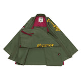 A&P x Gundam Epyon BJJ Gi Olive Pearl Weave Jiu Jitsu Kimono