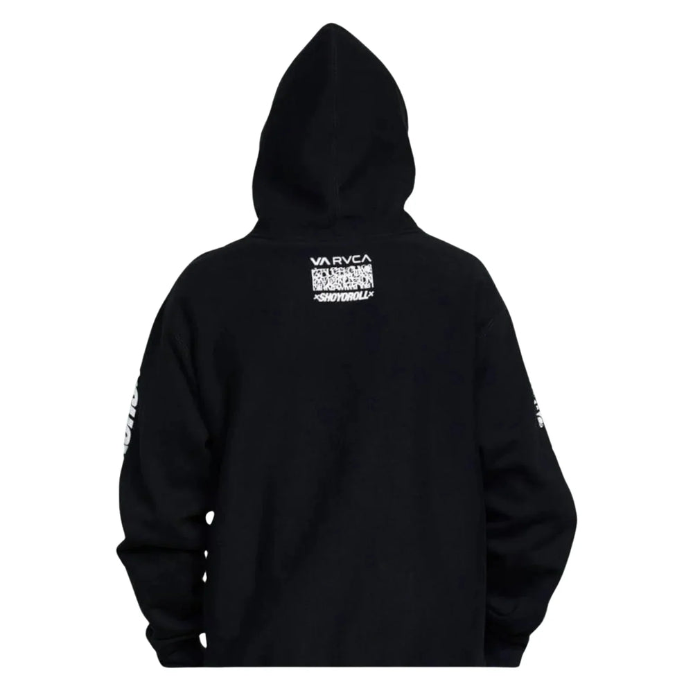 BJJ NoGI RVCA x Shoyoroll Defer Vaxsyr BJJ Hoodie - Black Fleece 300 GSM Premium BJJ Apparel