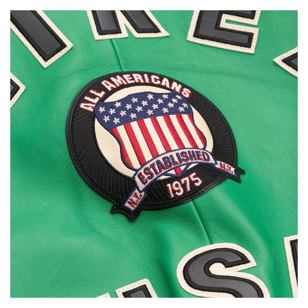 Avirex Classic Green Leather Bomber Jacket image 3