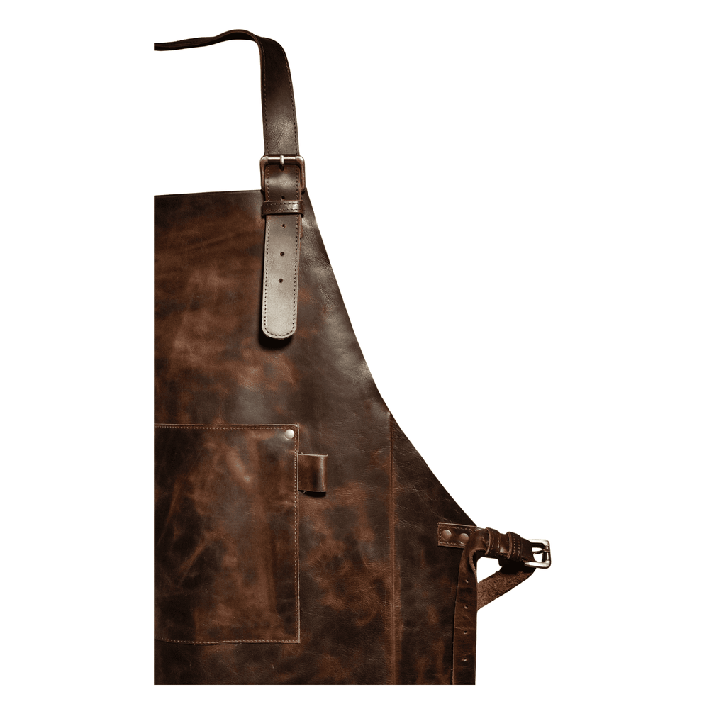 Personalized Men's Full-Grain Leather Apron for BBQ, Welding &amp; Work image 4