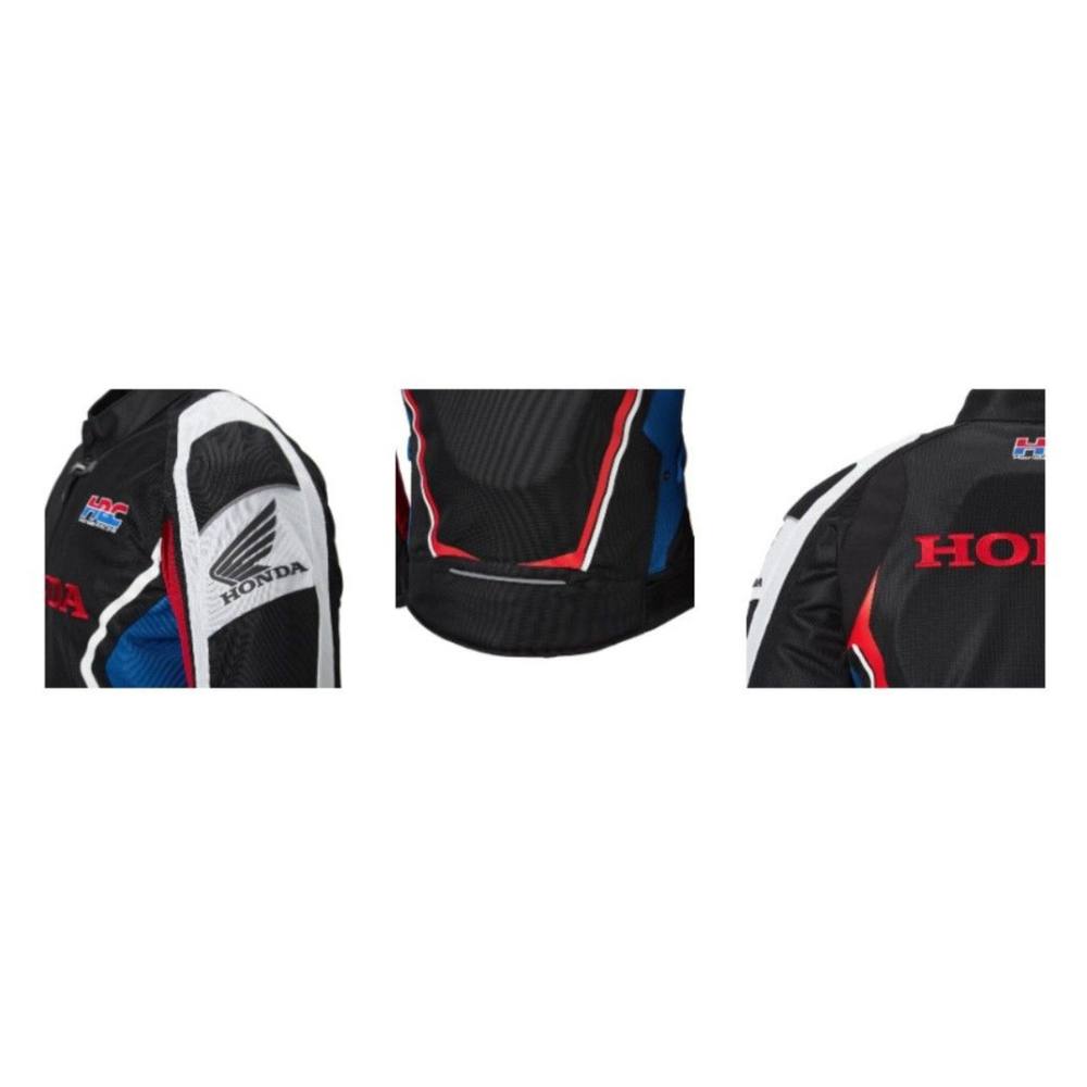 Honda HRC Men’s Black Red Racing Motorcycle Jacket image 2