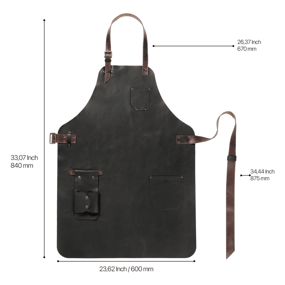 Handmade Top-Grain Leather Workshop Apron for BBQ &amp; Woodworking image 5