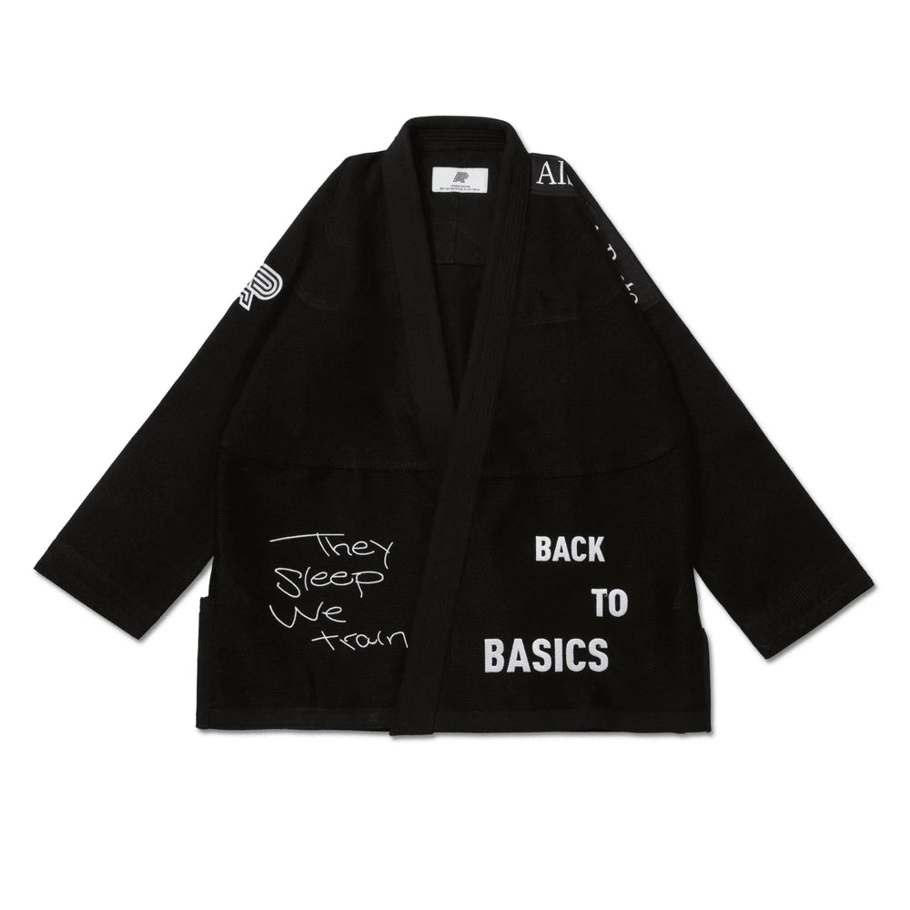 Albino & Preto TSWT BJJ Gi Black front view