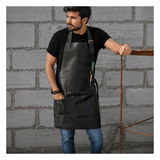 Personalized Men's Full-Grain Leather Apron for BBQ, Welding &amp; Work image 0