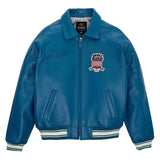Avirex Dark Blue Leather Bomber Pilot Jacket image 0