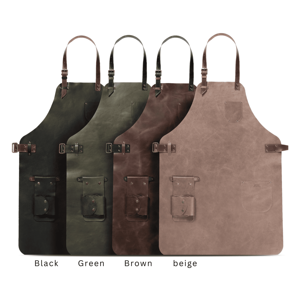 Handmade Top-Grain Leather Workshop Apron for BBQ &amp; Woodworking image 8