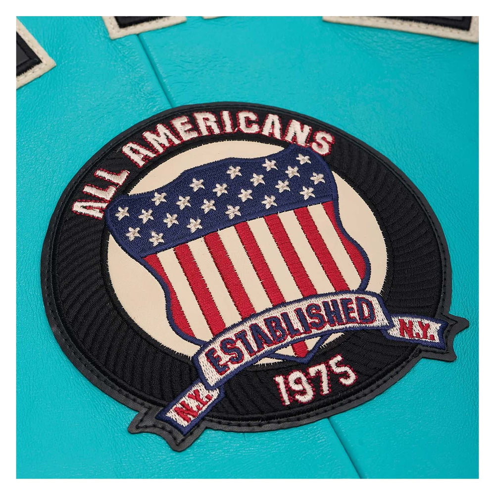 Avirex Iconic Turquoise Leather Bomber Jacket image 3